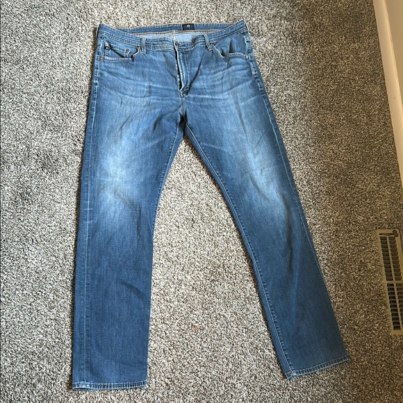 Ag Adriano Goldschmied Blue Straight Jeans - Picture 1 of 5